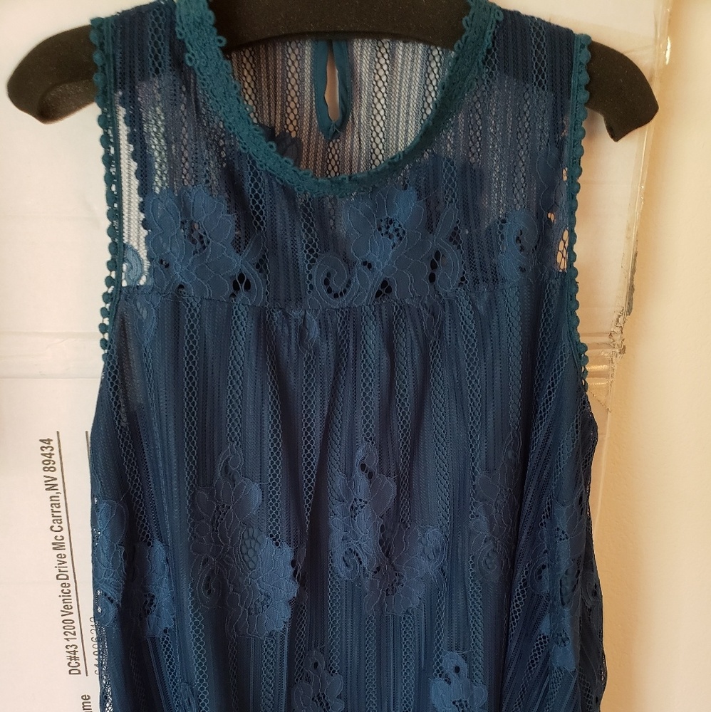Lace swing top